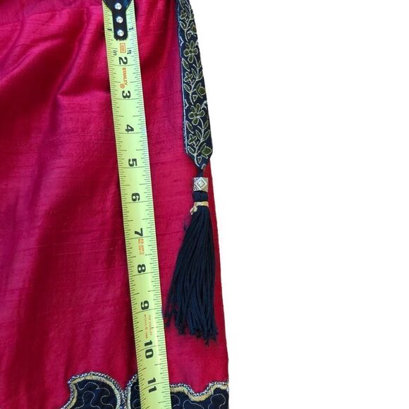 𝅺ja Resorts Vintage 80’s Silk Tassel Kimono Jacket EUC - Picture 10 of 11